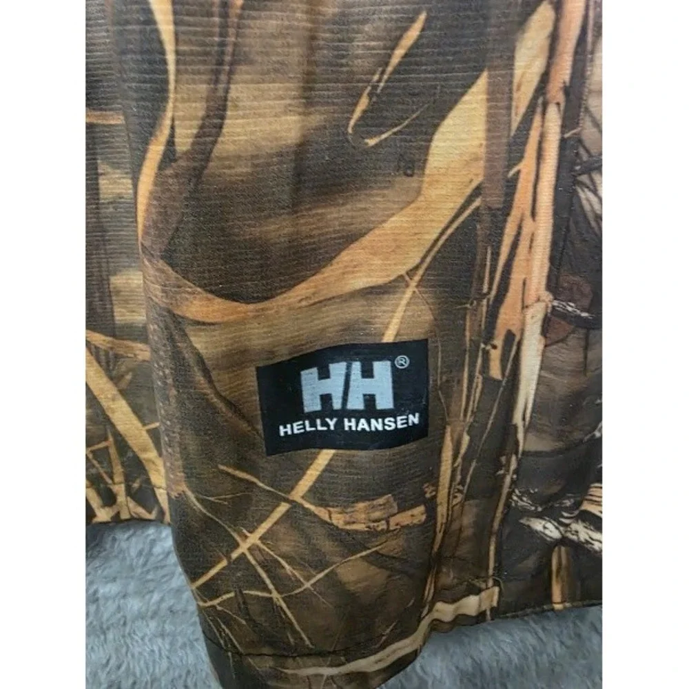 Helly Hansen Workwear Waterproof Camo Hunting Pants XXL‎ Drawstring Waist Mens